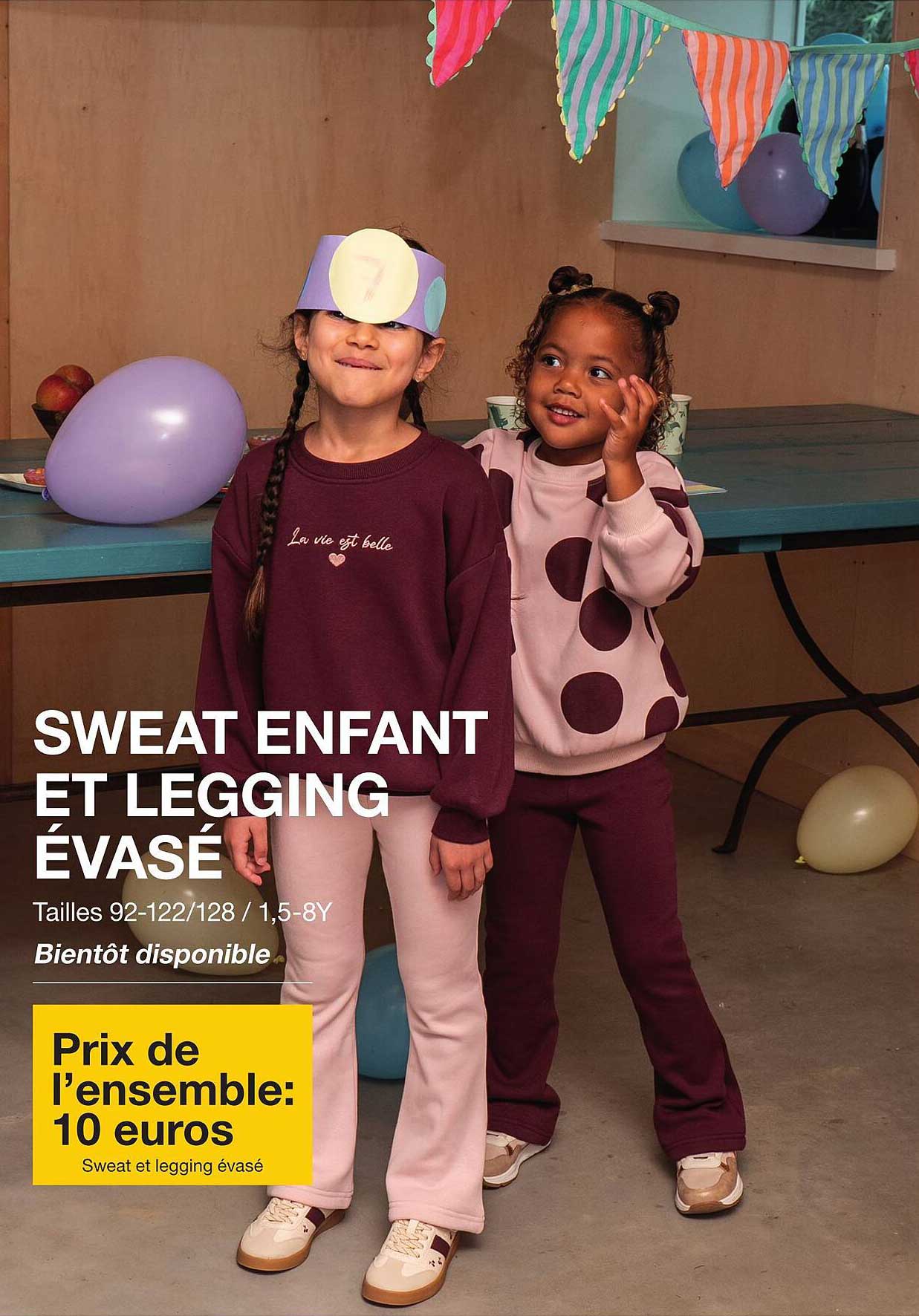 SWEAT ENFANT ET LEGGING ÉVASÉ