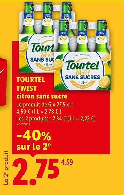 TOర్టEL TWIST citron sans sucre
