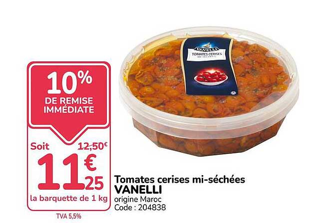 Tomates cerises mi-séchées VANELLI