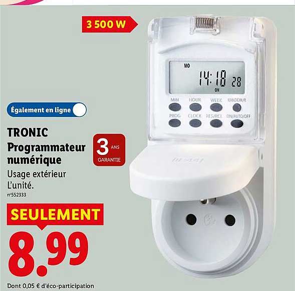 TRONIC Programmateur numérique
