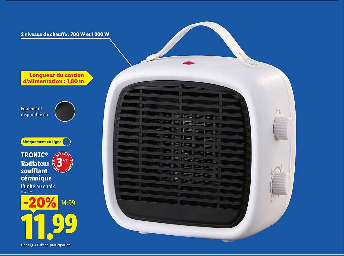 TRONIC® Radiateur soufflant céramique