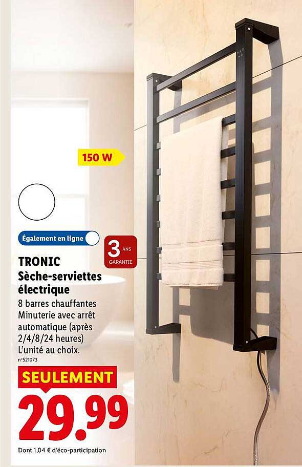 TRONIC Sèche-serviettes électrique