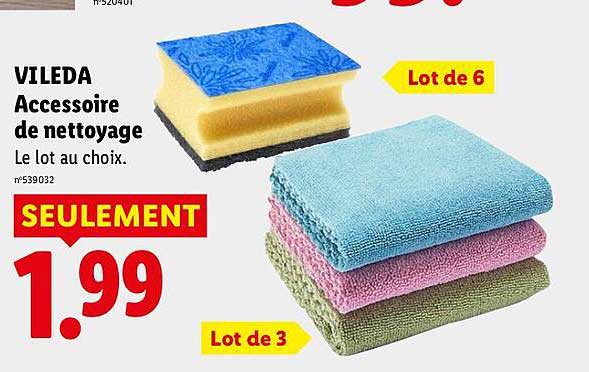 VILEDA Accessoire de nettoyage Le lot au choix.