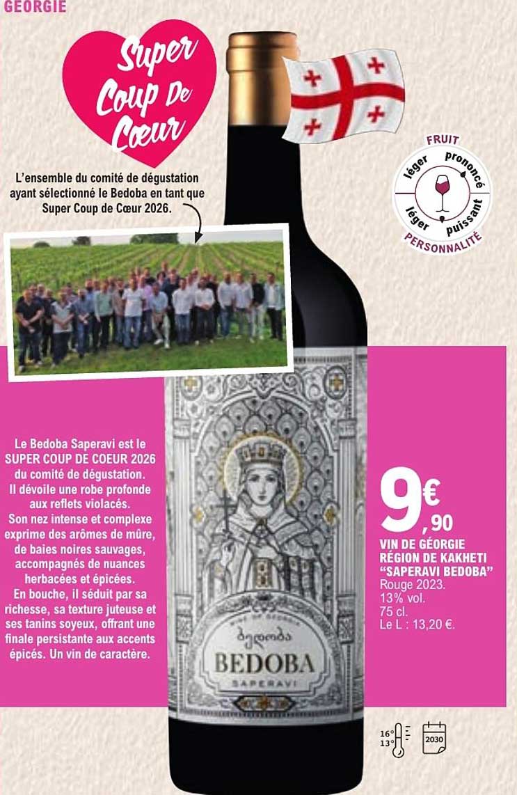VIN DE GÉORGIE RÉGION DE KAKHETI “SAPERAVI BEDOBA”