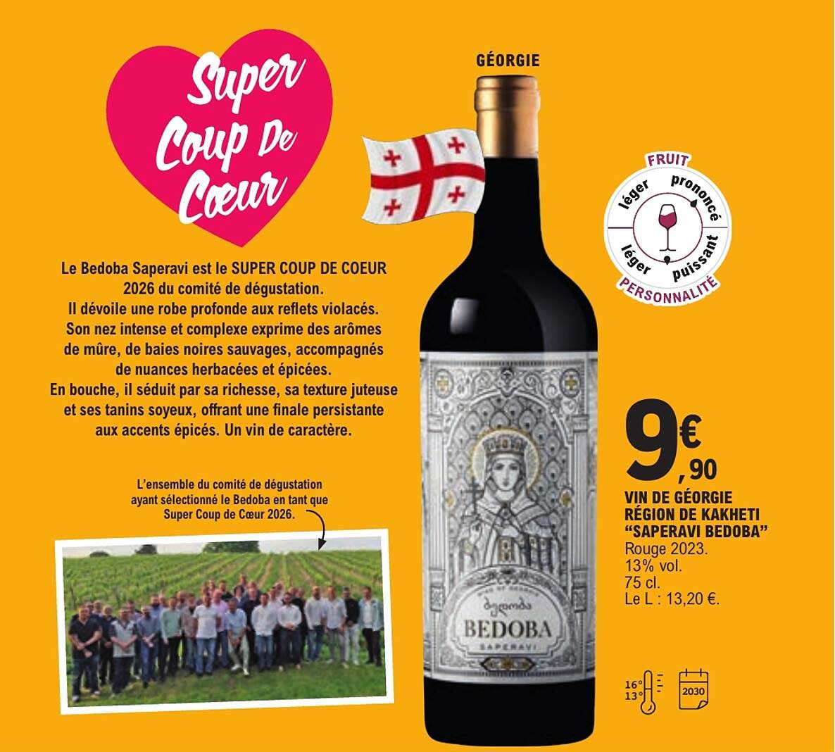 VIN DE GÉORGIE RÉGION DE KAKHETI “SAPERAVI BEDOBA”