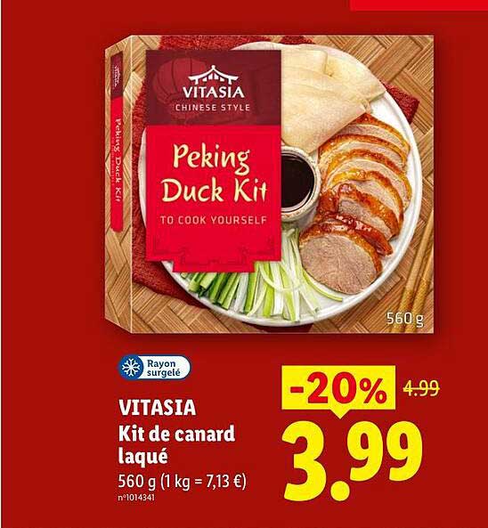 VITASIA Kit de canard laqué 560 g (1 kg = 7,13 €)