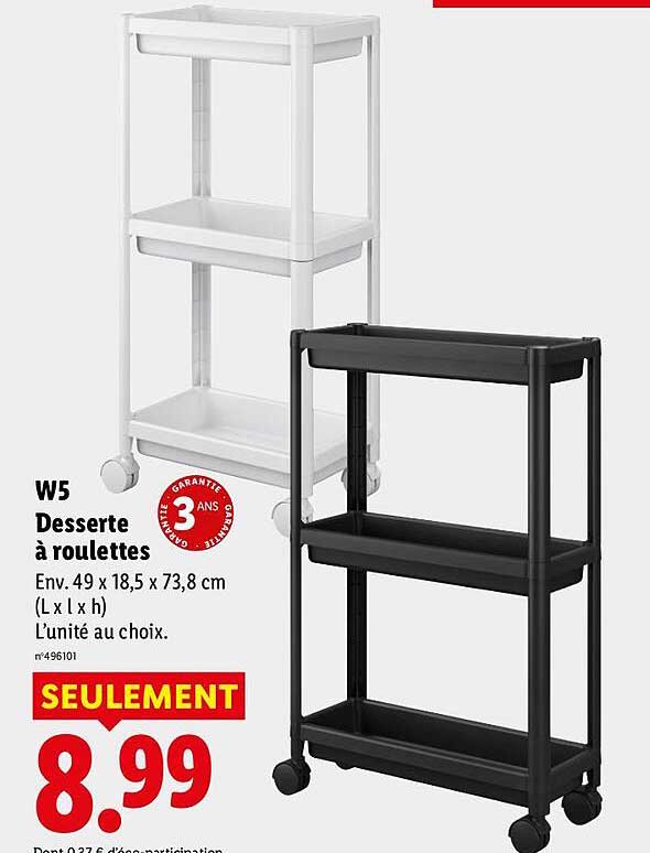 W5 Desserte à roulettes