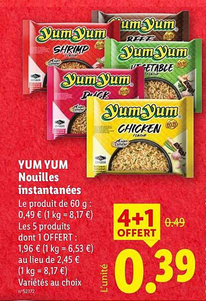 YUM YUM Nouilles instantanées