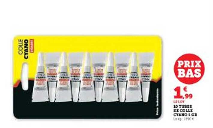 10 tubes de colle cyano 1 gr