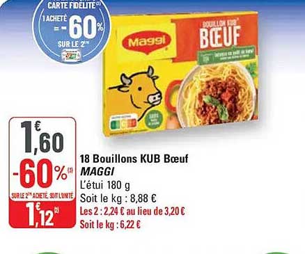 18 Bouillons KUB Bœuf MAGGI