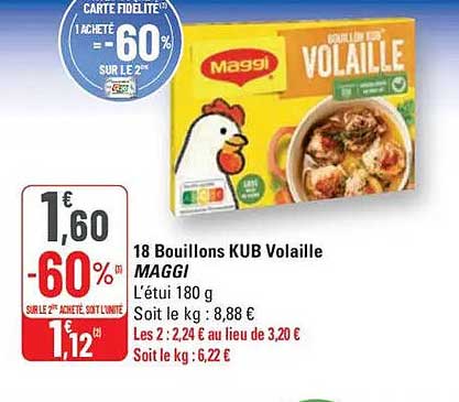 18 Bouillons KUB Volaille MAGGI