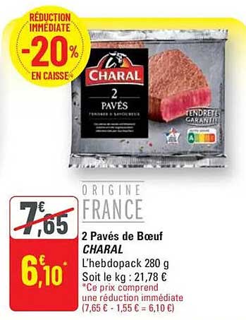 2 Pavés de Boeuf CHARAL