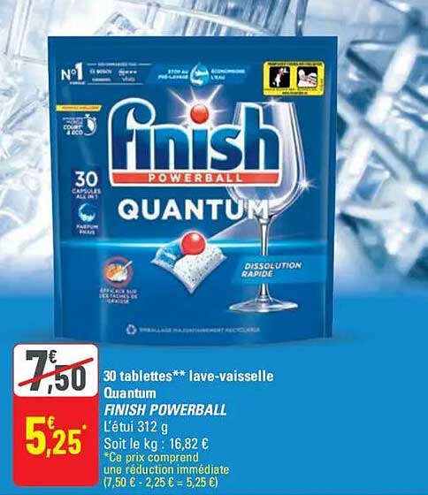 30 tablettes** lave-vaisselle Quantum
