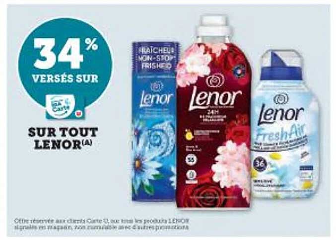 34% VERSÉS SUR SUR TOUT LENOR
