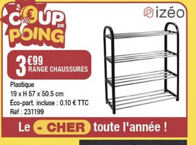 3€99 RANGEMENT CHAUSSURES