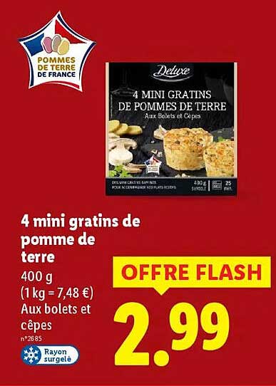 4 mini gratins de pomme de terre