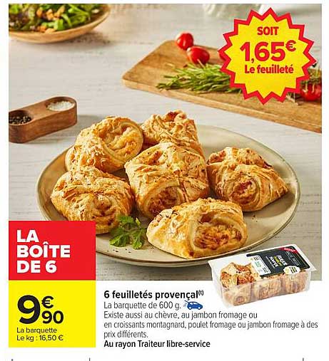 6 feuilletés provençaux
