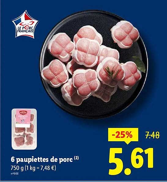 6 paupiettes de porc