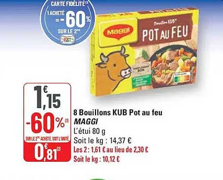 8 Bouillons KUB Pot au feu MAGGI