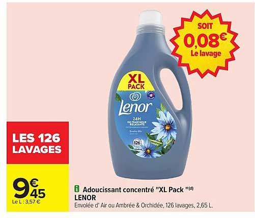 Adoucissant concentré "XL Pack"(R) LENOR