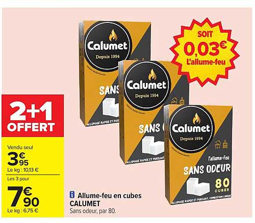 Allume-feu en cubes CALUMET