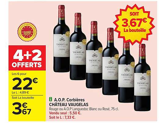 A.O.P. Corbières CHÂTEAU VAUGELAS