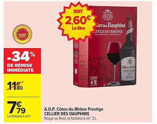 A.O.P. Côtes-du-Rhône Prestige CELLIER DES DAUPHINS