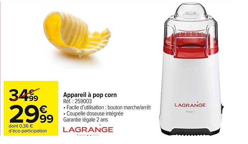 Appareil à pop corn