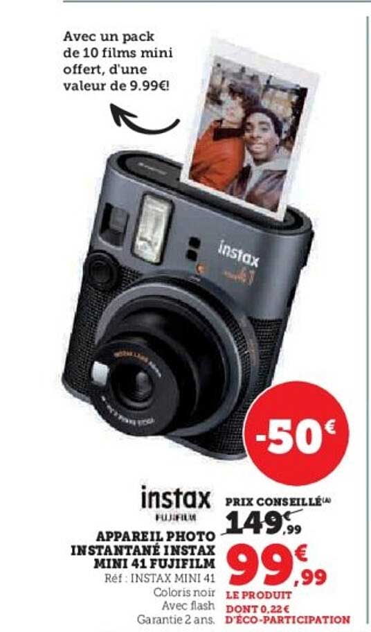 APPAREIL PHOTO INSTANTANÉ INSTAX MINI 41 FUJIFILM