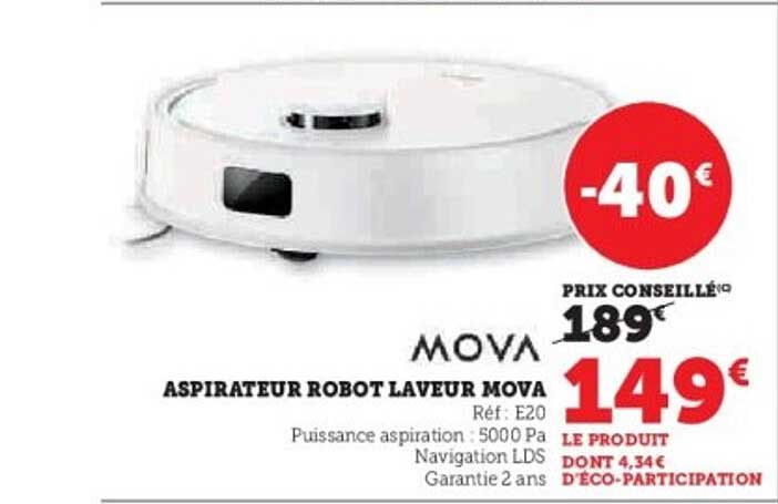 ASPIRATEUR ROBOT LAVEUR MOVA