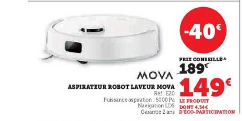 ASPIRATEUR ROBOT LAVEUR MOVA