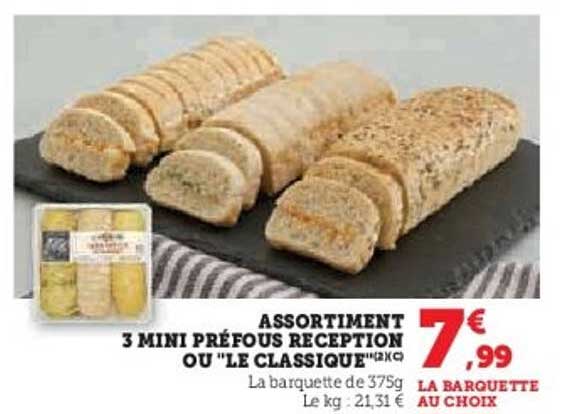 ASSORTIMENT 3 MINI PRÉFOUS RÉCEPTION OU "LE CLASSIQUE"