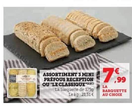 ASSORTIMENT 3 MINI PRÉFOUS RÉCEPTION OU "LE CLASSIQUE"