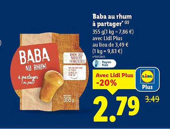 Baba au rhum à partager*
