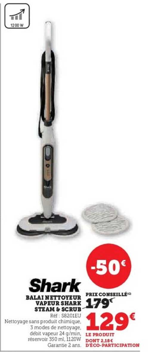 BALAI NETTOYEUR VAPEUR SHARK STEAM & SCRUB