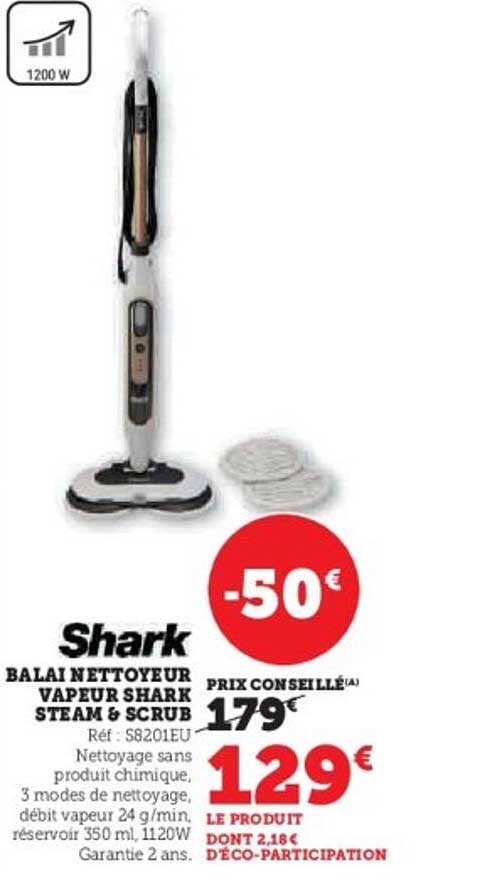 BALAI NETTOYEUR VAPEUR SHARK STEAM & SCRUB