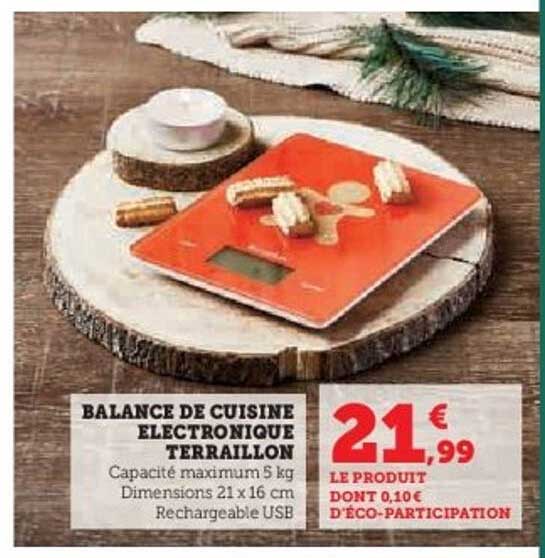 BALANCE DE CUISINE ELECTRONIQUE TERRAILLON