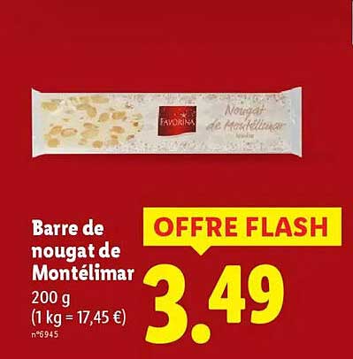 Barre de nougat de Montélimar