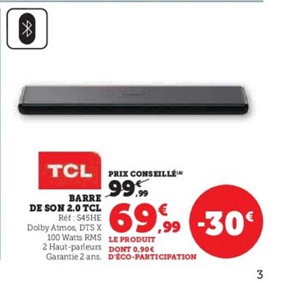 BARRE DE SON 2.0 TCL