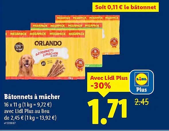 Bâtonnets à mâcher