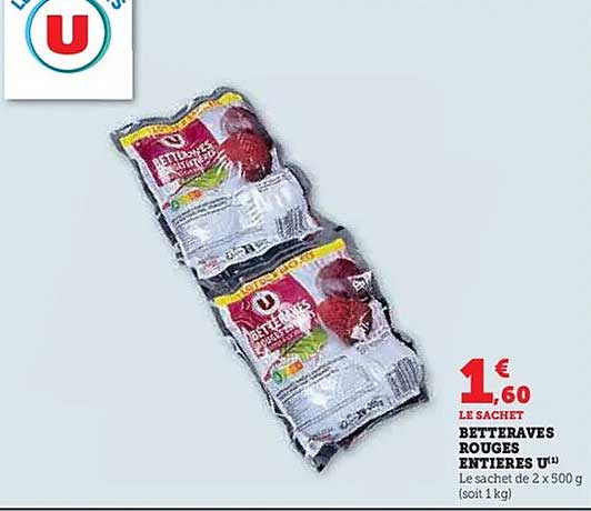 BETTERAVES ROUGES ENTIÈRES U