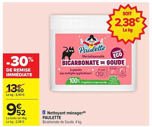 Bicarbonate de Soude 4 kg - PAULETTE