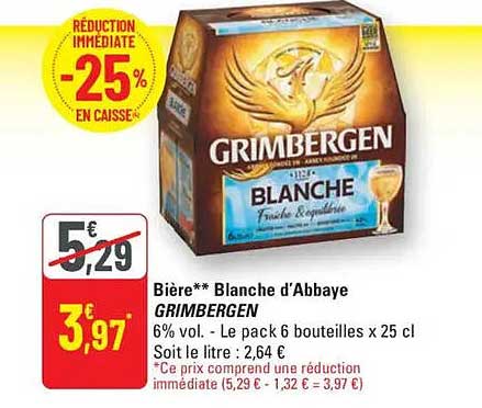 Bière** Blanche d’Abbaye GRIMBERGEN