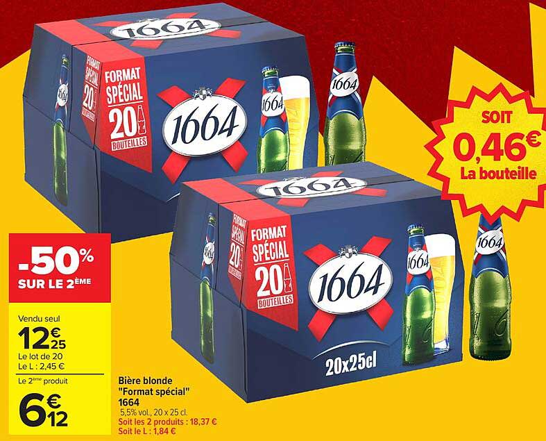 Bière blonde "Format spécial" 1664