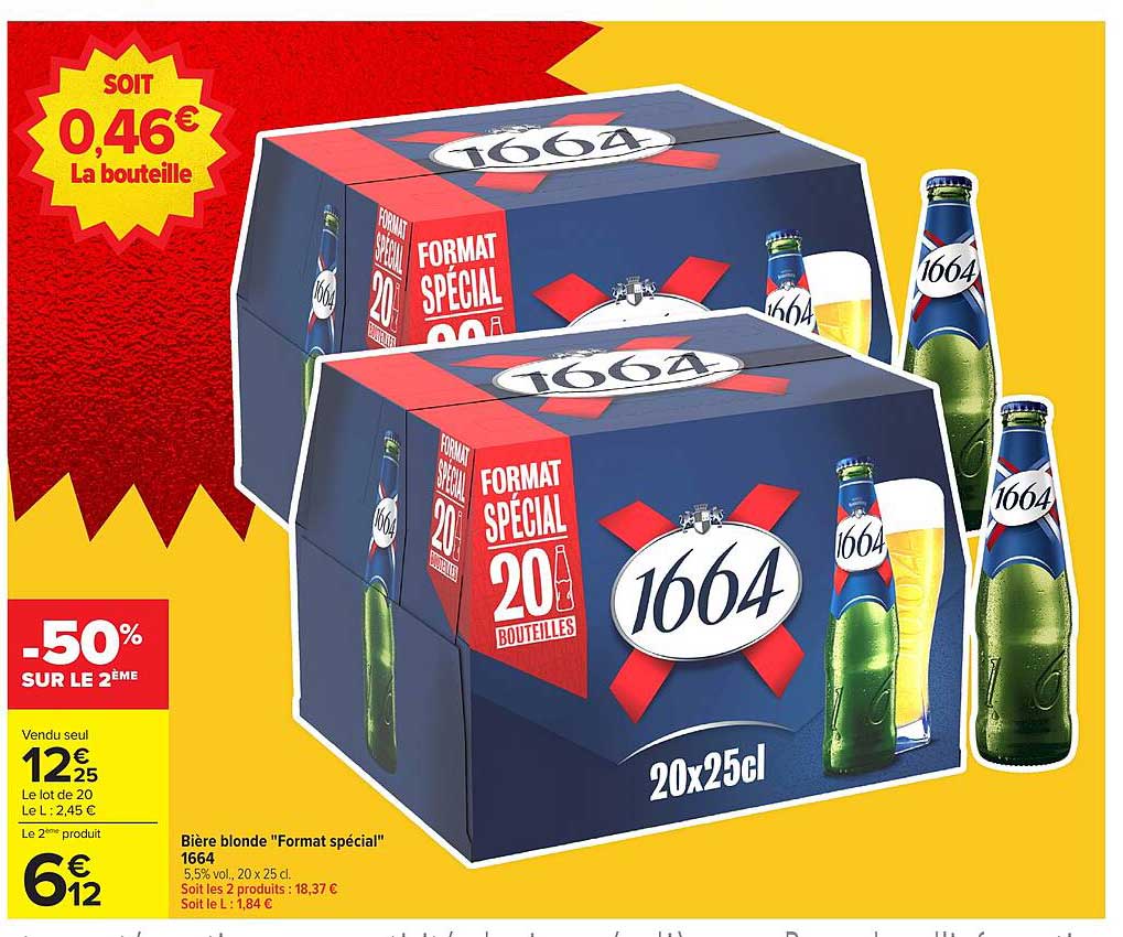 Bière blonde "Format spécial" 1664