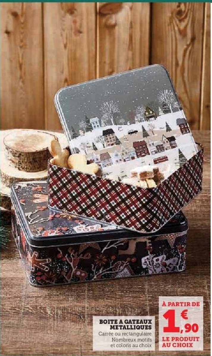 BOITE A GATEAUX METALLIQUES