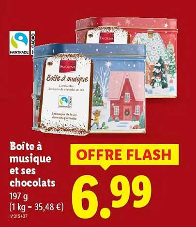 Boîte à musique et ses chocolats