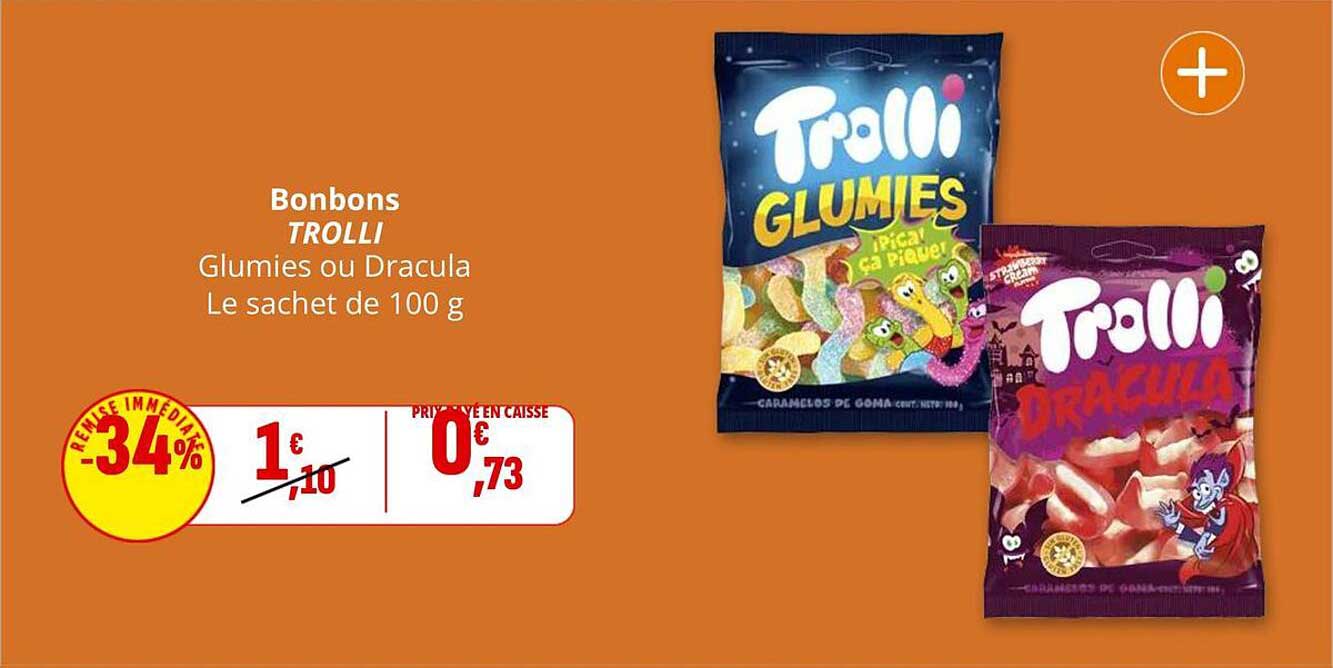 Bonbons TROLLI Glumies ou Dracula Le sachet de 100 g