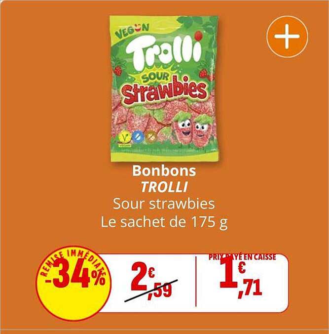 Bonbons TROLLI Sour Strawbies