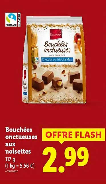 Bouchées onctueuses aux noisettes
